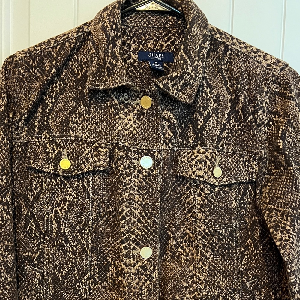 Chaps snakeskin cotton jacket.